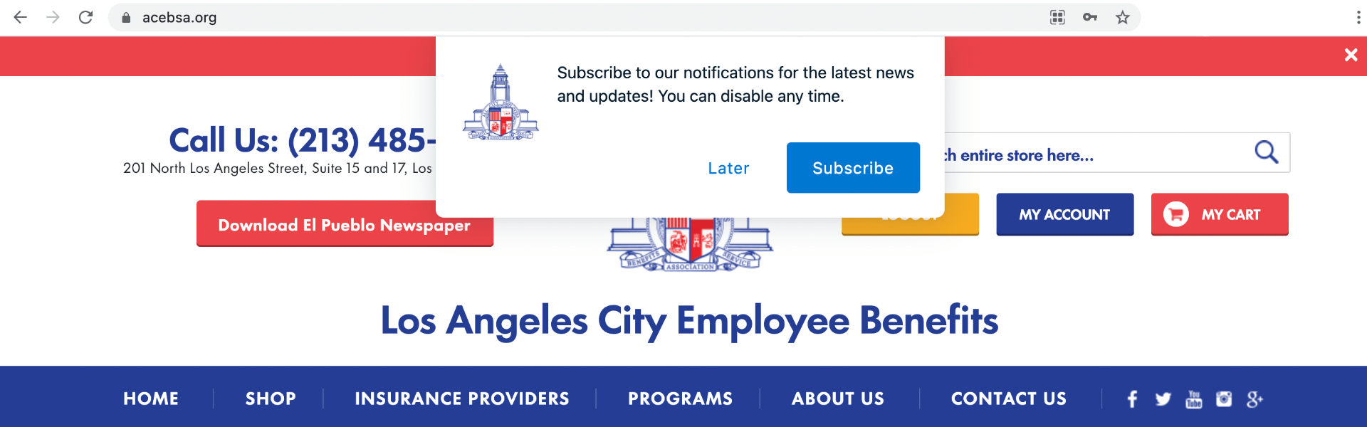 Push Notification Subscribe